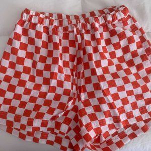 Holiday - Women's Checkerboard Linen Shorts